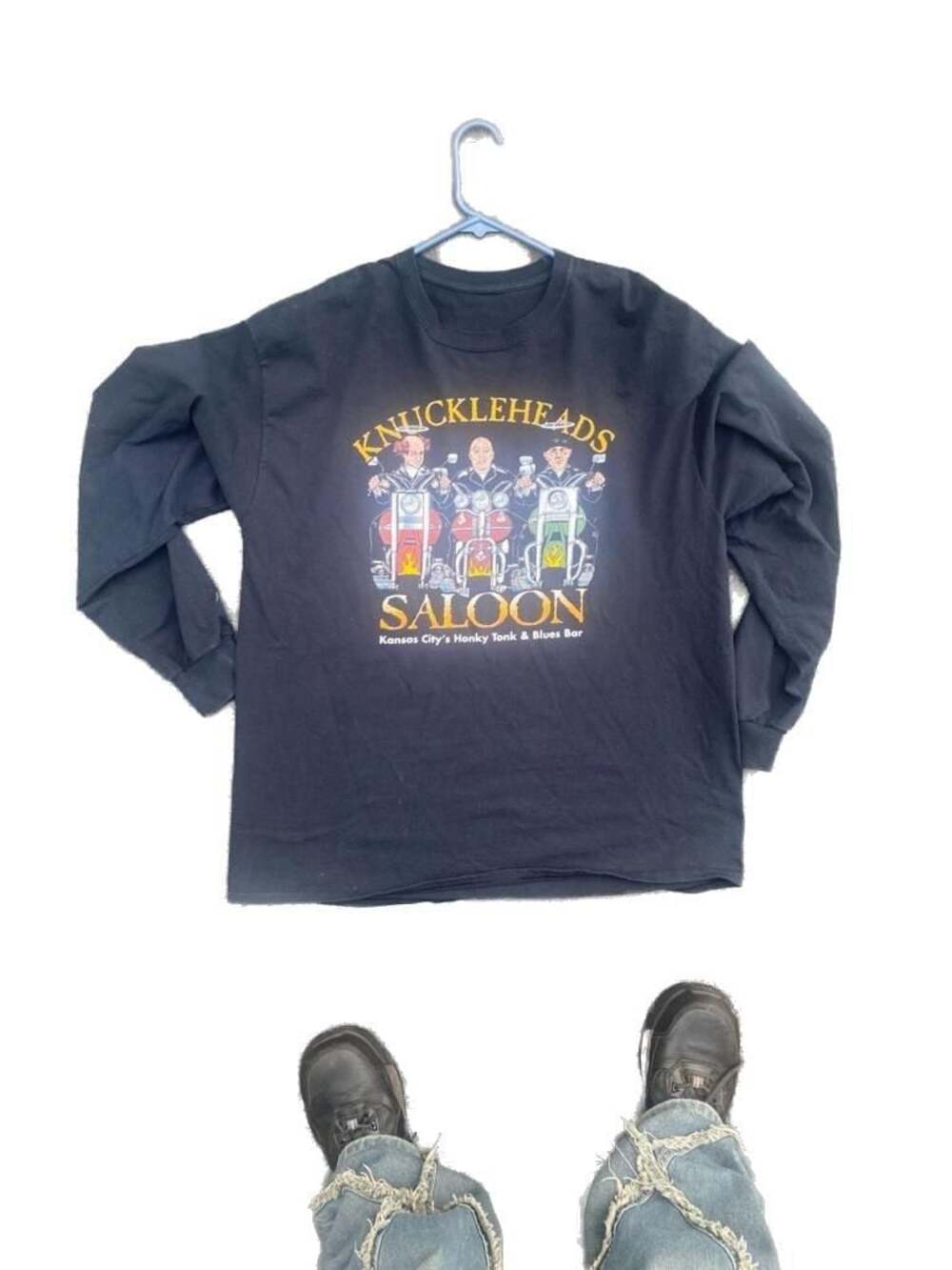 Knuckleheads Saloon Kansas City Three Stooges Long Sleeve Shirt